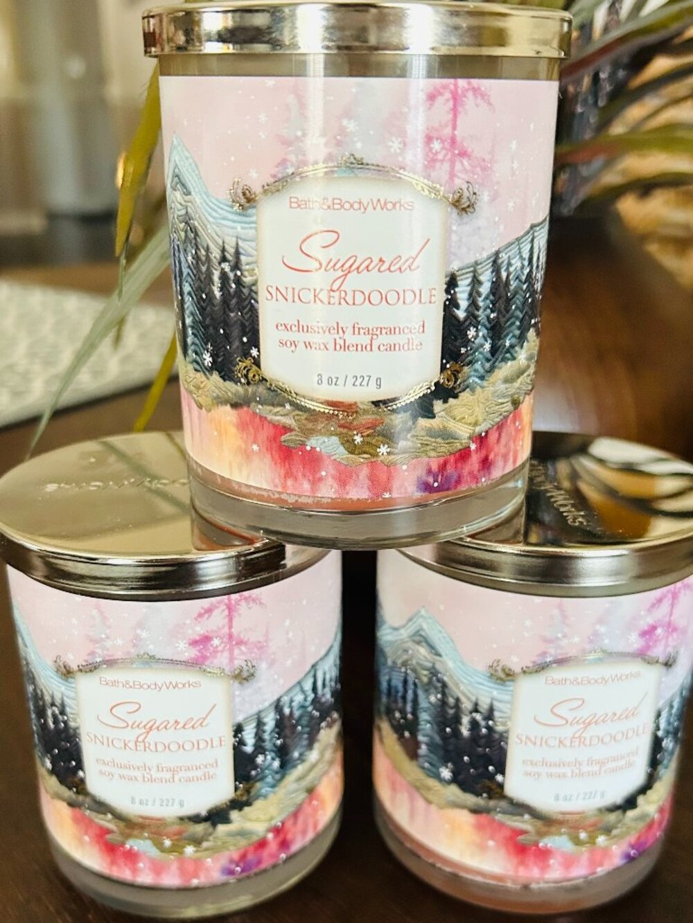 (3) Bath & Body Works Single Wick Sugared Snickerdoodle Candles 8oz